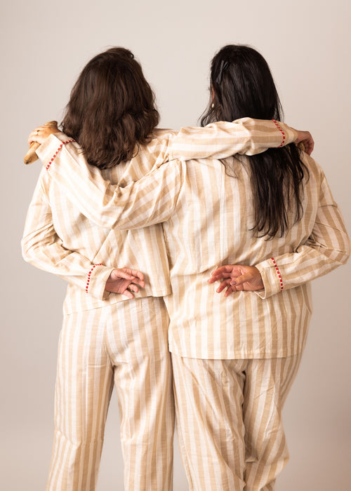 Beije Stripe Cotton Poplin Pyjama