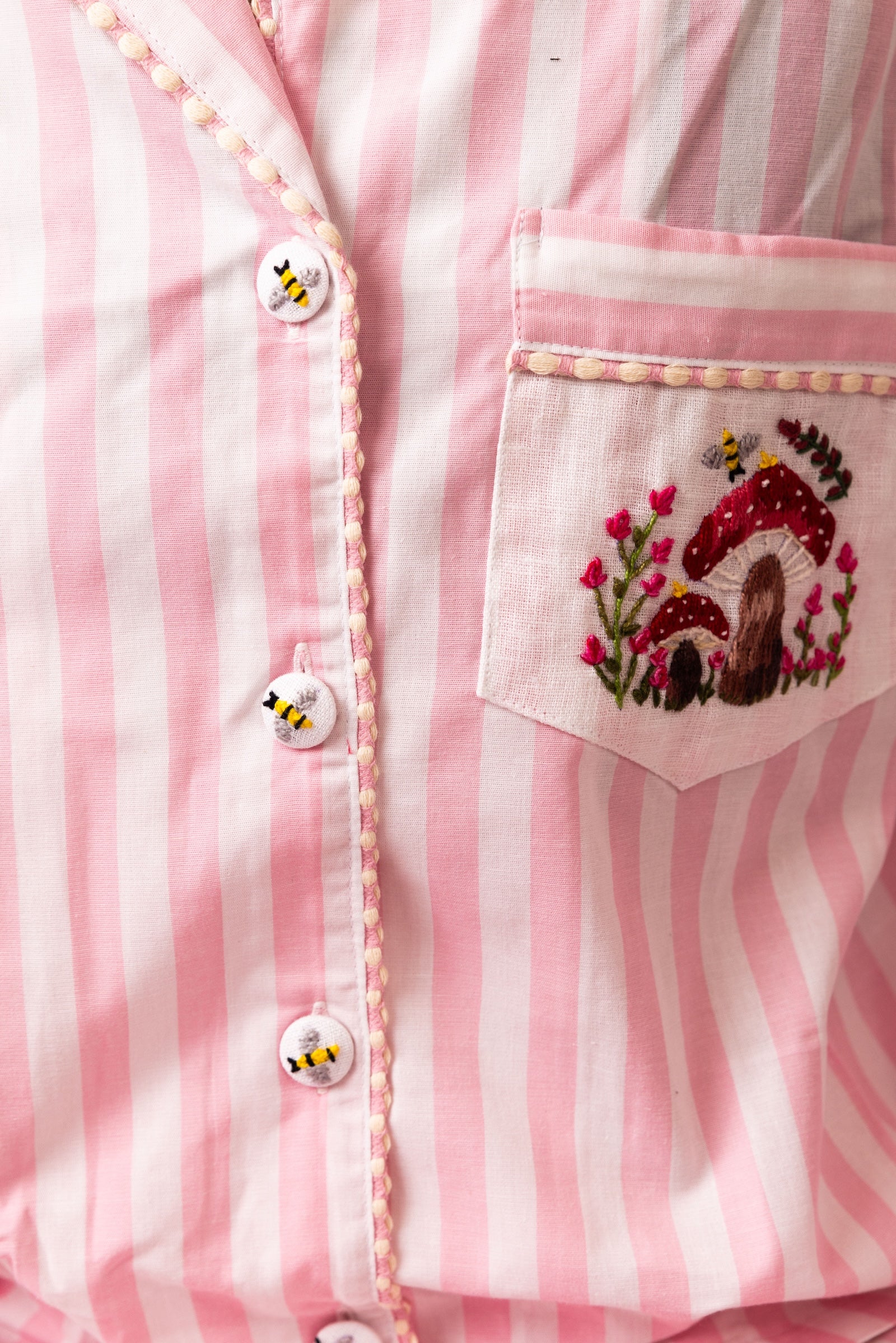 Pink Stripe Cotton Pyjama