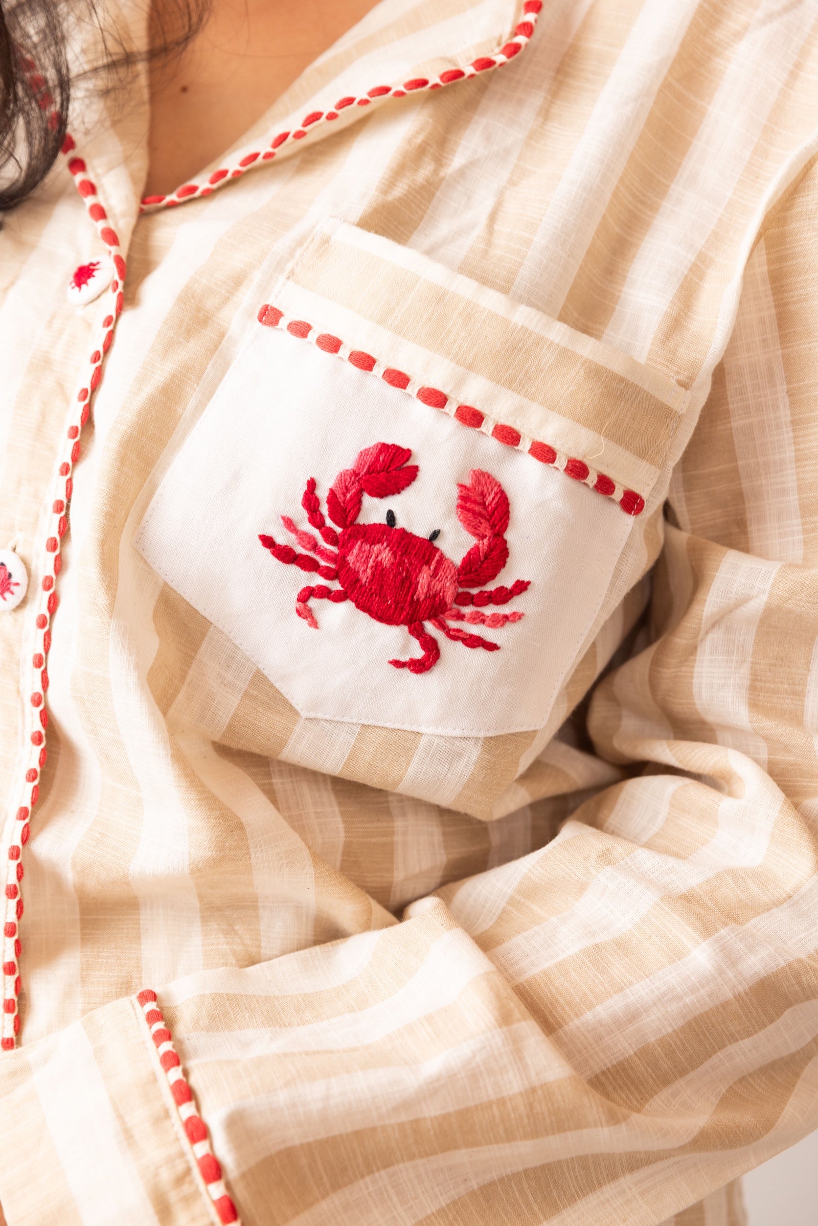 Beije Stripe Cotton Poplin Pyjama