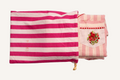 Striped Cotton Flamé Set – Pink